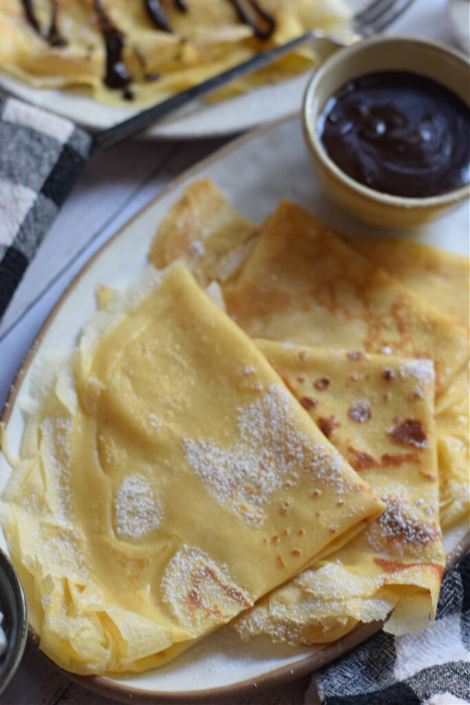 Crepes on a plate.
