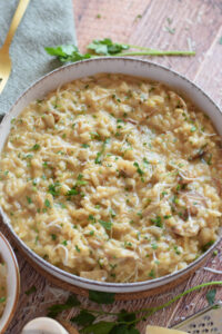 Mushroom and Leek Risotto.