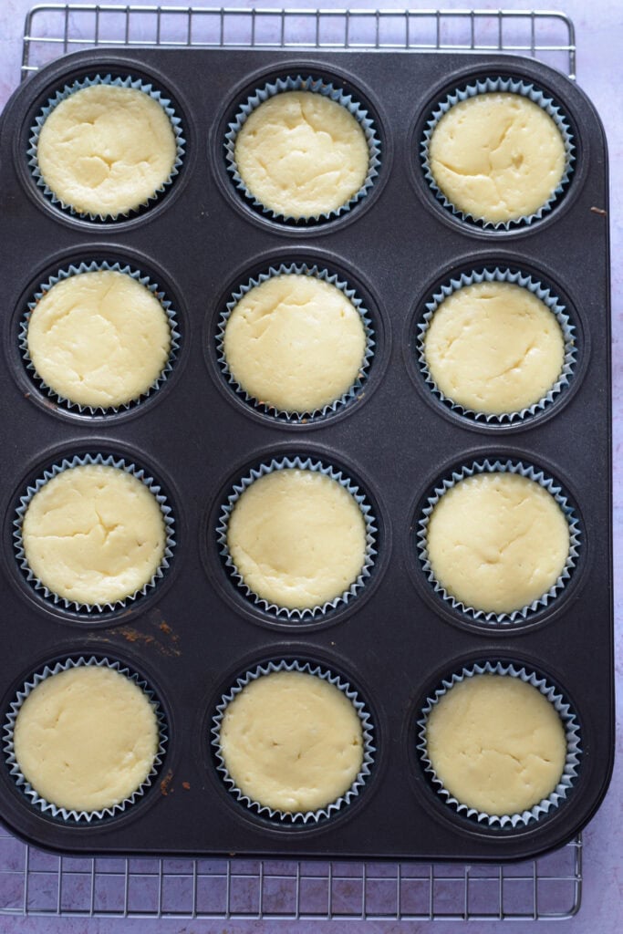 Mini baked cheesecakes.