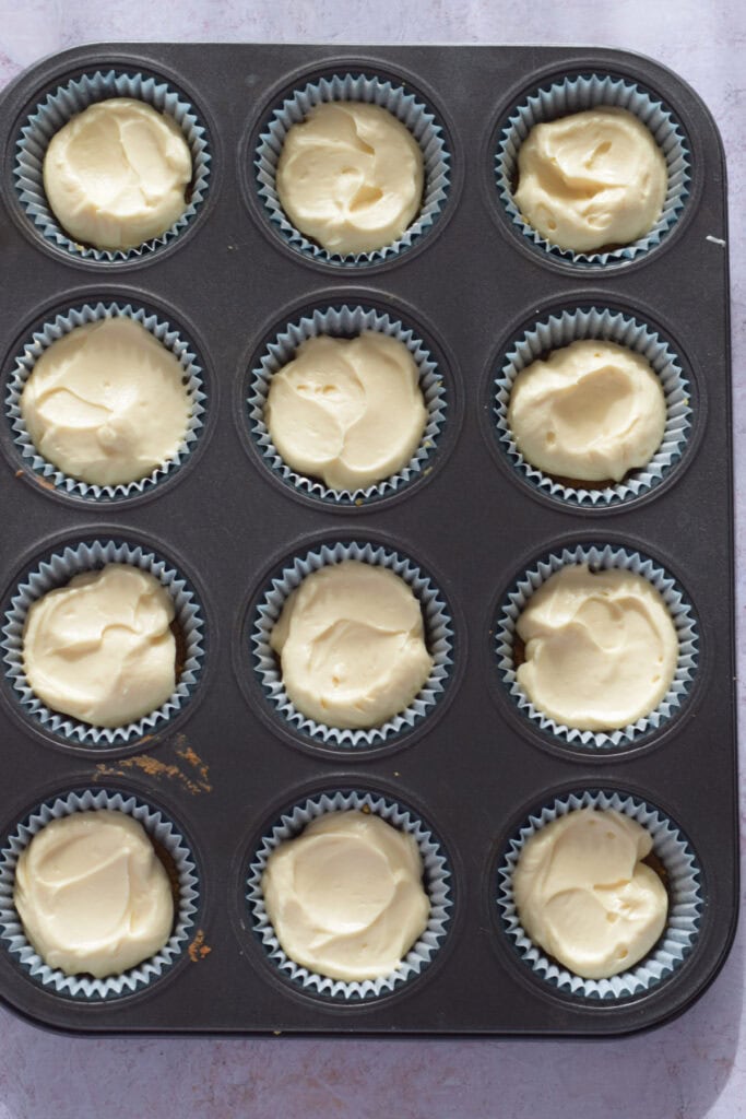 Ready to bake mini cheesecakes.