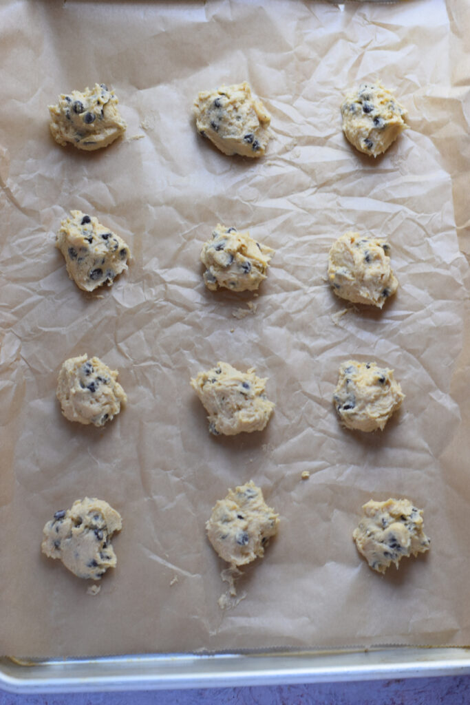 Ready to bake chocolate chip cookies.