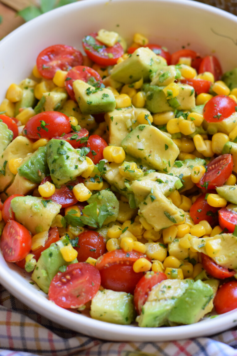 Avocado and Corn Salad with Honey Lime Dressing - Julia's Cuisine