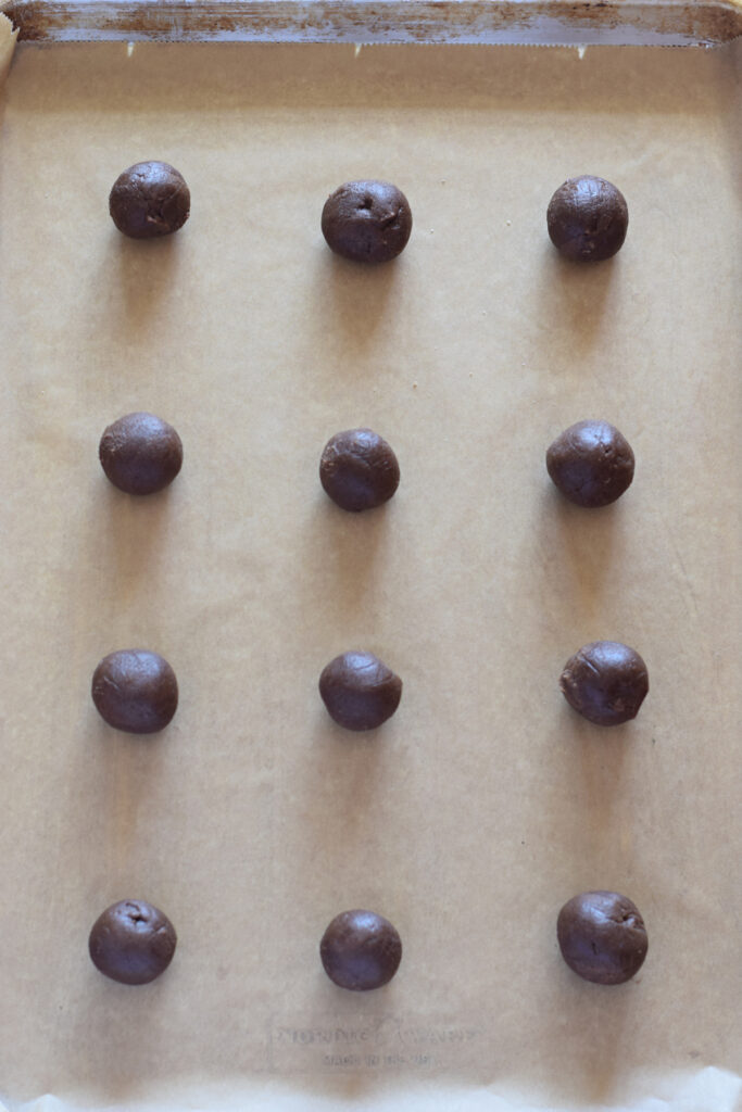 Ready to bake chocolate cookies.