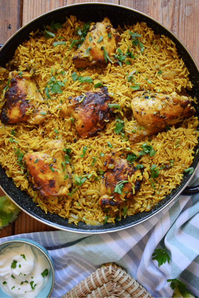 MOROCCAN CHICKEN IN A SKILLET