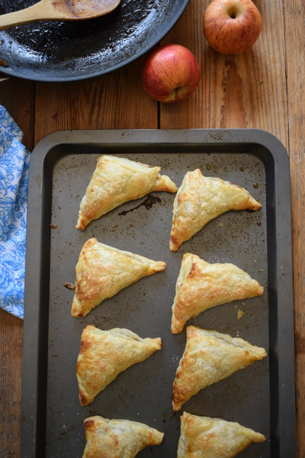 turnovers on a baking tray