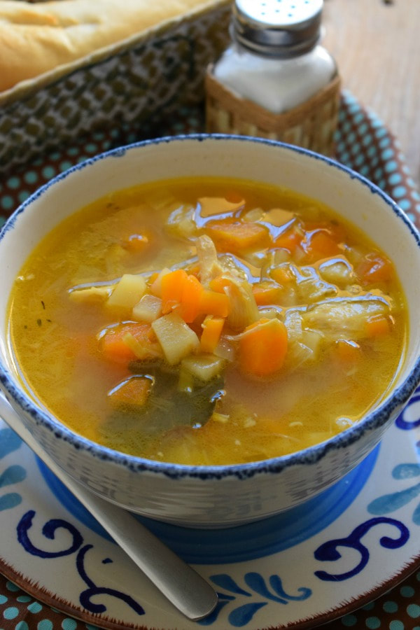 Leftover Chicken Vegetable Soup Julia S Cuisine