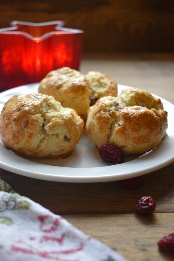 cranberry scones on a plate