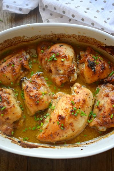 Honey Mustard Glazed Chicken - Julia's Cuisine