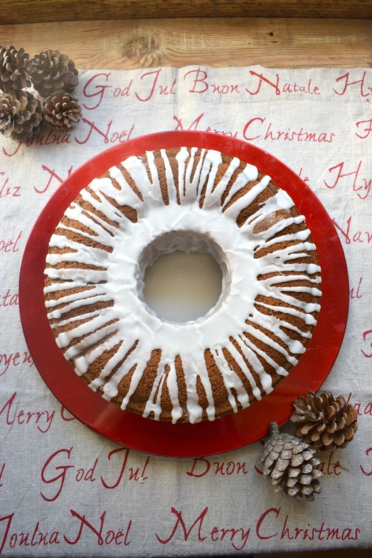overhead view of the Gingerbread Bundt Cake