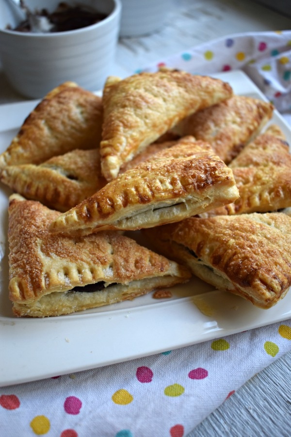 close up of the Easy Nutella Pastries