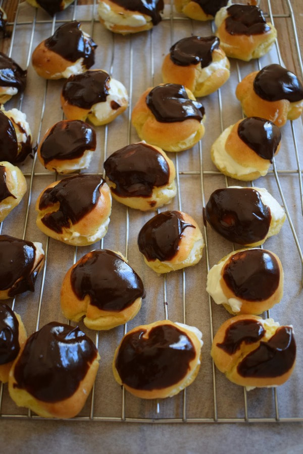 over head view of the Profiteroles:  A Step-by-Step Guide