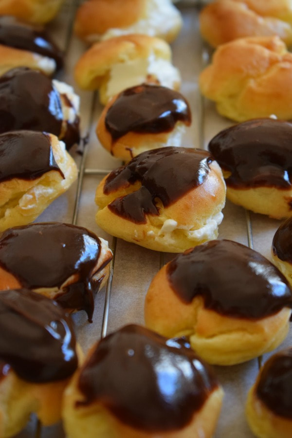 close up of the Profiteroles:  A Step-by-Step Guide