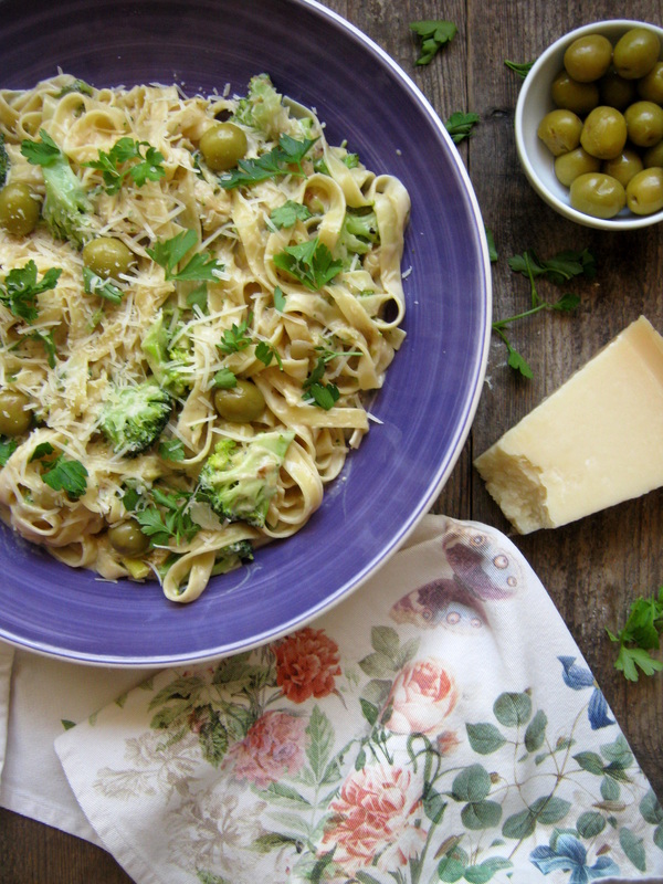 Mascarpone and Green Olive Tagliatelle - Julia&amp;#39;s Cuisine