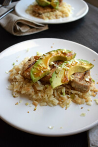 close up of the soy and ginger tuna steaks