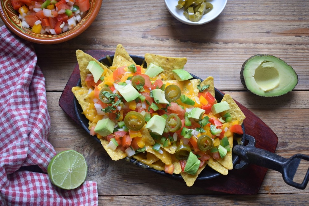 Loaded Veggie Nachos - Julia's Cuisine