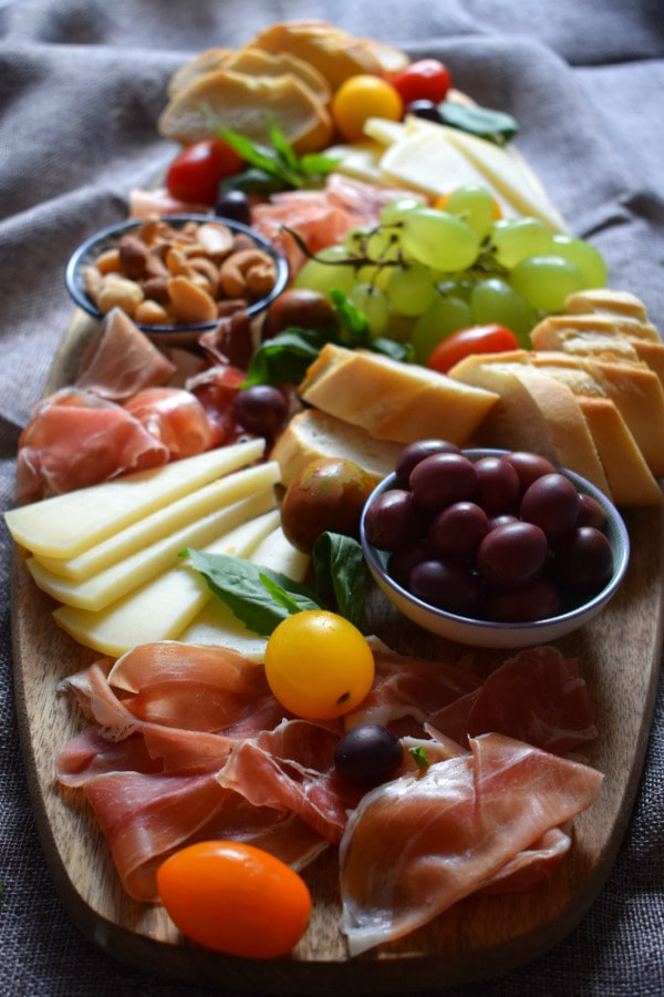 close up of the Easy Charcuterie Board