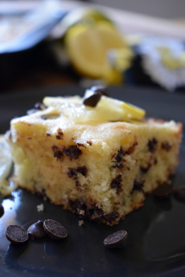 Close up of the Chocolate Chip Lemon Squares