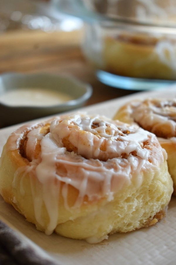 close up of The Best Cinnamon Rolls