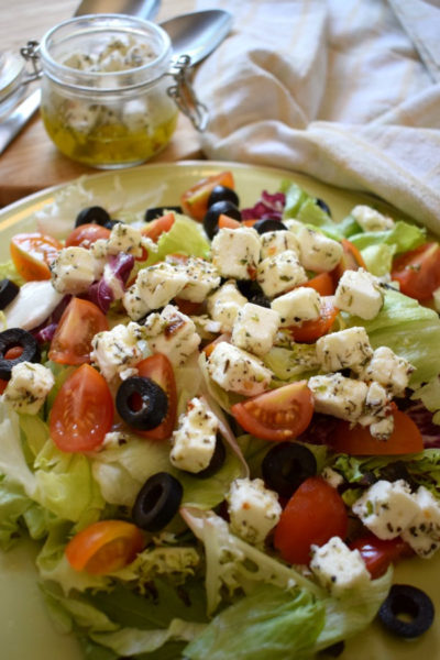 Roasted Red Pepper & Feta Salad - Julia's Cuisine