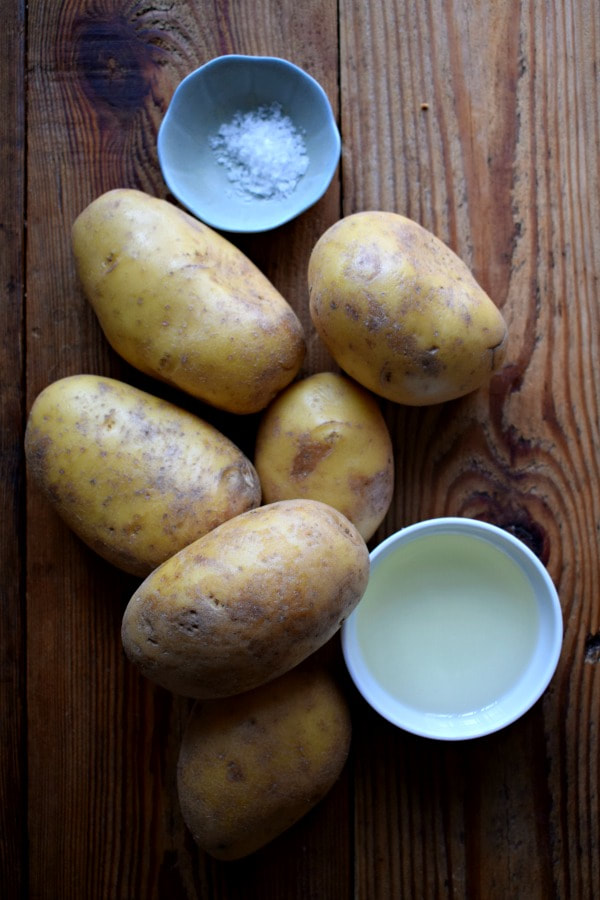 Ingredients to make the Crispy Oven Fries