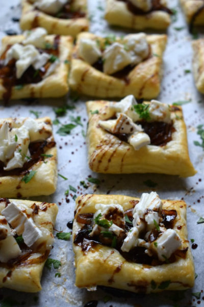 Caramelized Onion & Goat Cheese Tarts - Julia's Cuisine