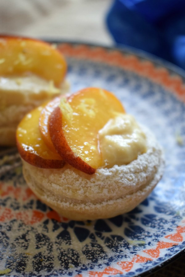 Easy Summer Puff Pastry Peach Tartlets - Marilena's Kitchen