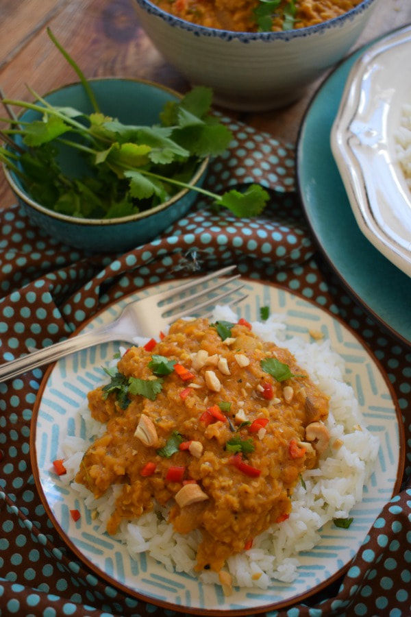 lentils on a plate 