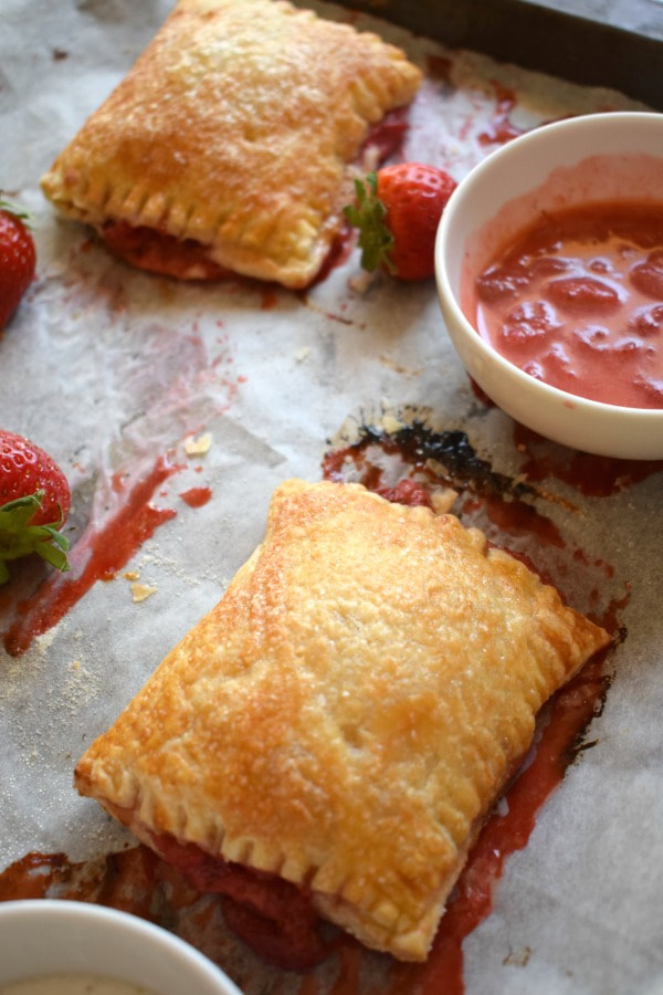 Strawberry Hand Pies on a baking tray
