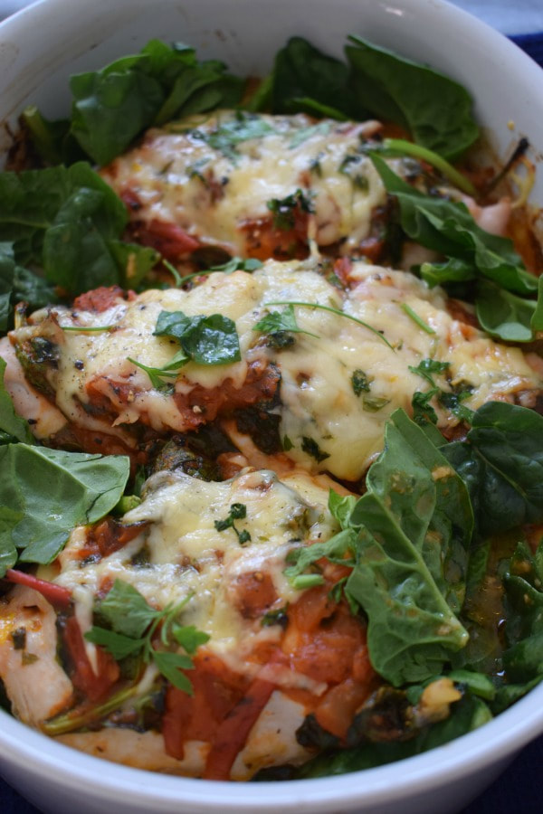 turkey breast with cheese and spinach
