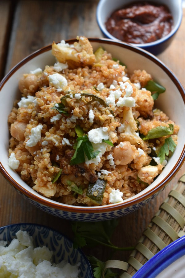 Harissa Spiced Quinoa in a bowl