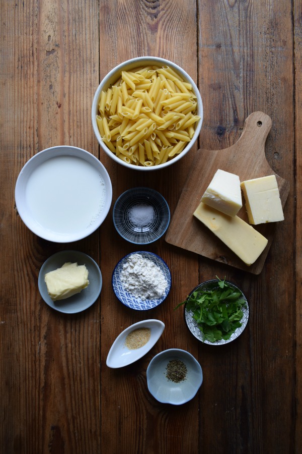 Ingredients to make the Easy Stove Top Mac & Cheese