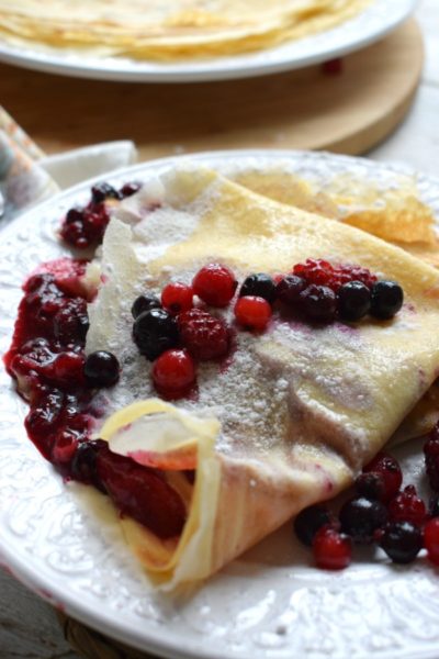 Wild Berry Compote Filled Crepes - Julia's Cuisine