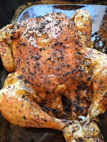 Roasted spiced rubbed chicken
