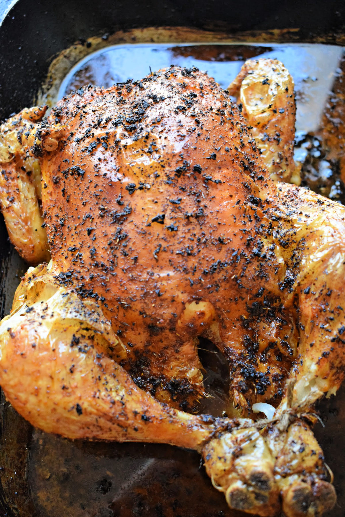 Roasted spiced rubbed chicken