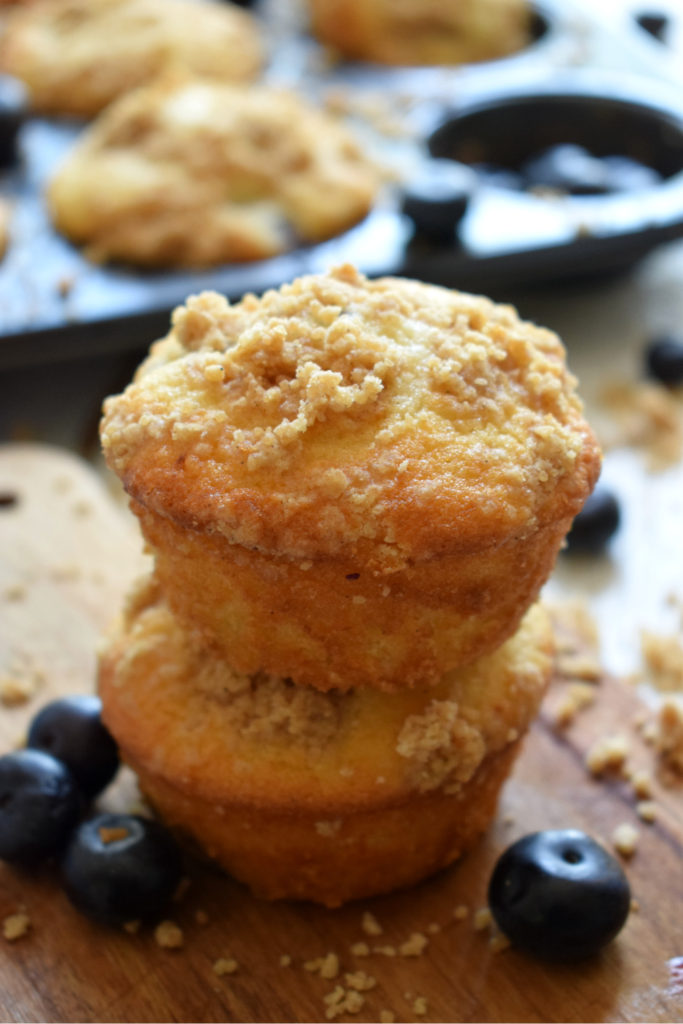 Stacked Blueberry Strudel Muffins