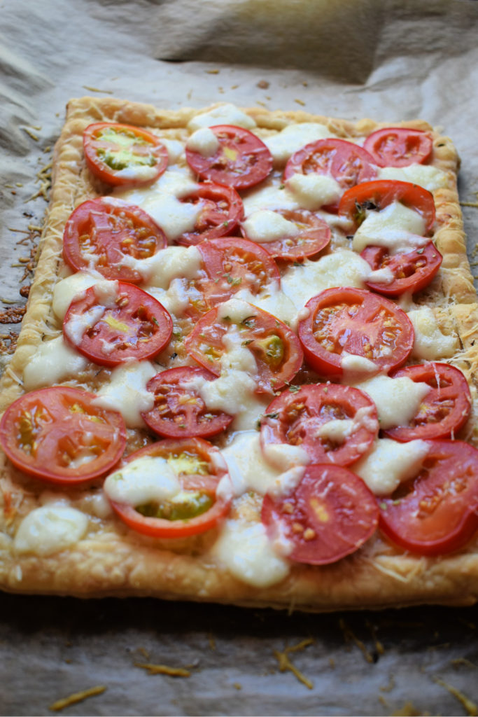 fresh out of the oven summer tomato tart