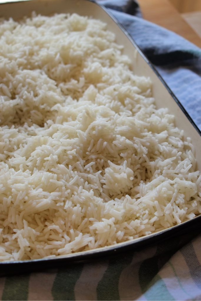 plain white cooked white rice