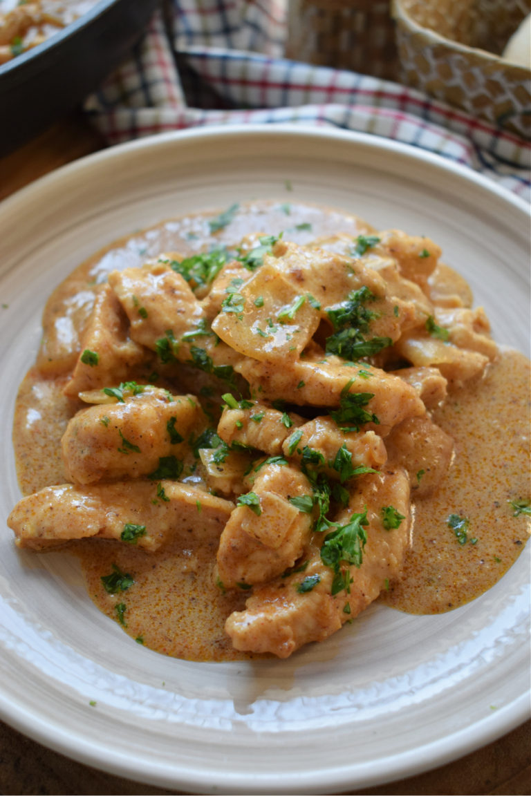 Creamy Chicken Stroganoff - Julia's Cuisine