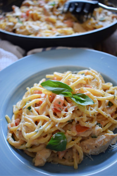 One Pot Creamy Chicken Pasta - Julia's Cuisine