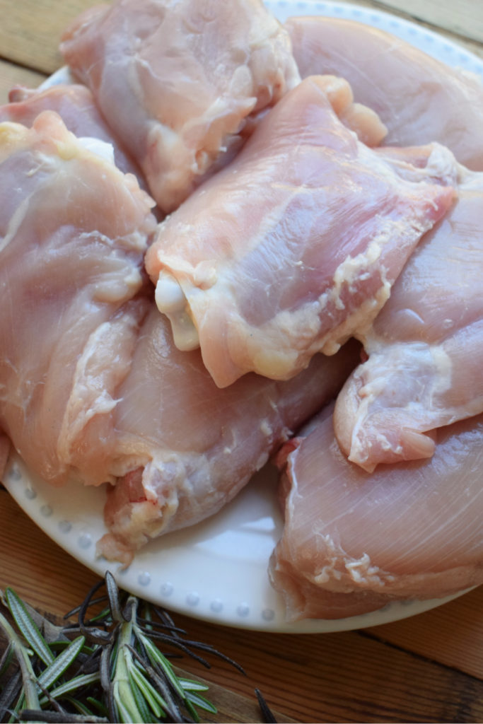 chicken thighs to make the slow cooker lemon and rosemary chicken
