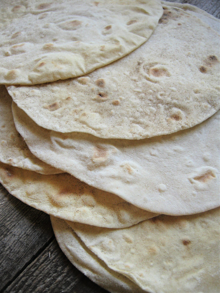 a stack of the homemade chapati recipe