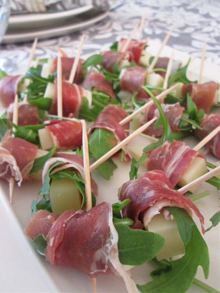 close up of the Spanish Ham and Cured Cheese Bites