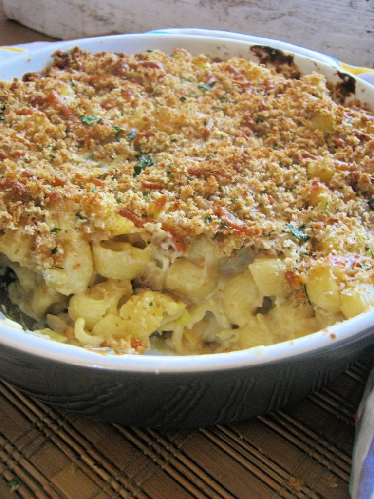 macaroni and cheese in a casserole dish