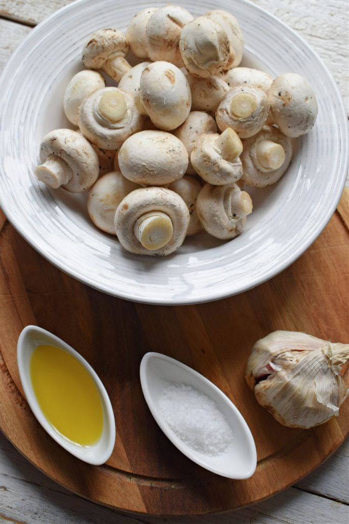 ingredients to make the garlic mushrooms recipe