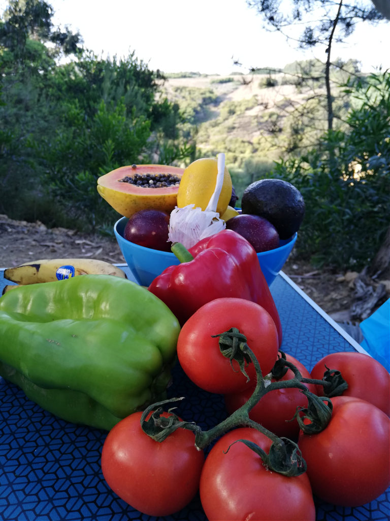 fresh produce for camping