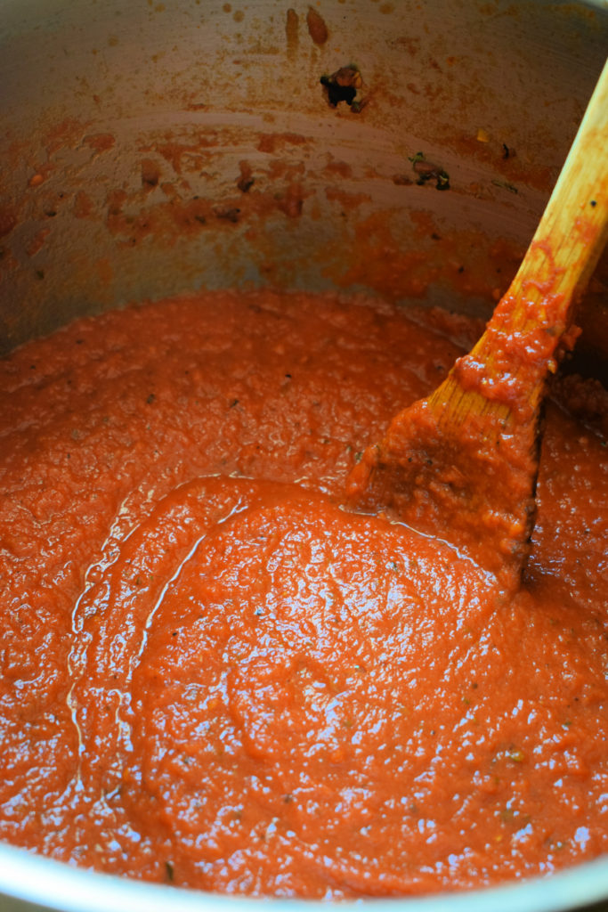 Marinara Sauce in a pot