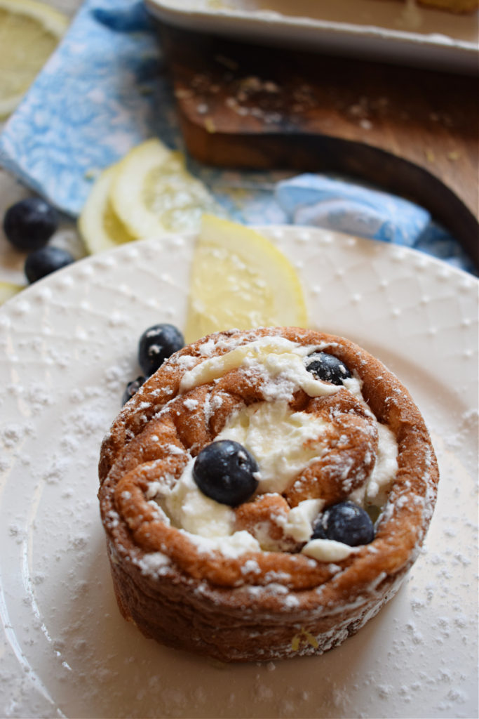 Lemon Blueberry Swiss Cake Roll Recipe