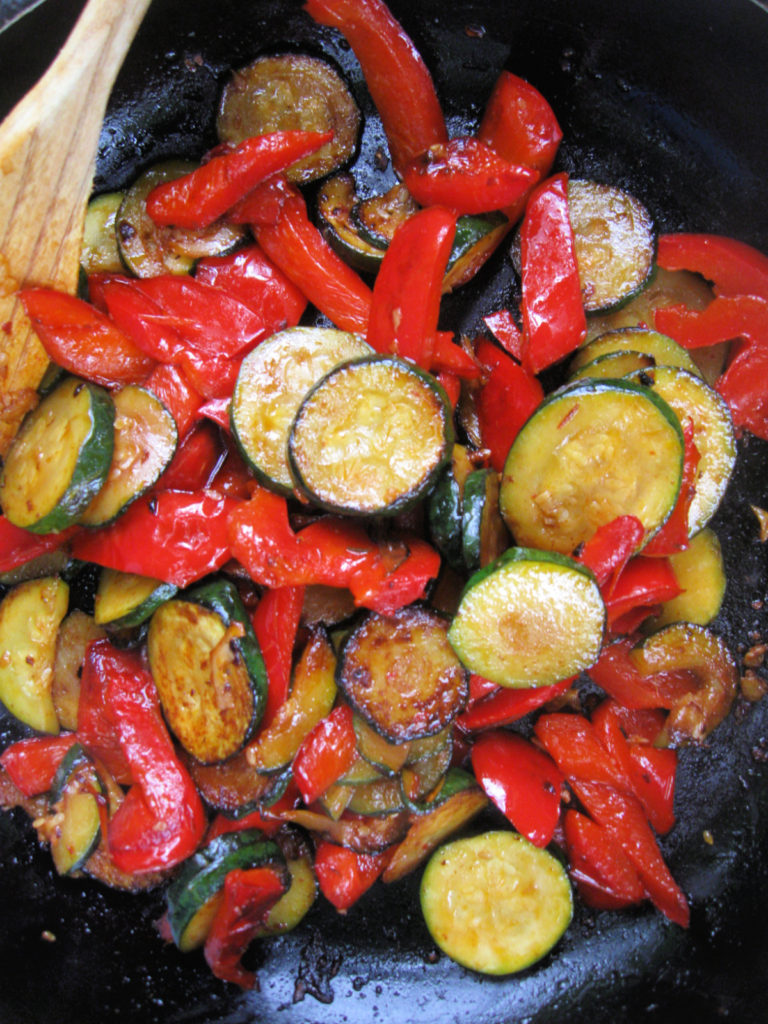 vegetables in a skillet