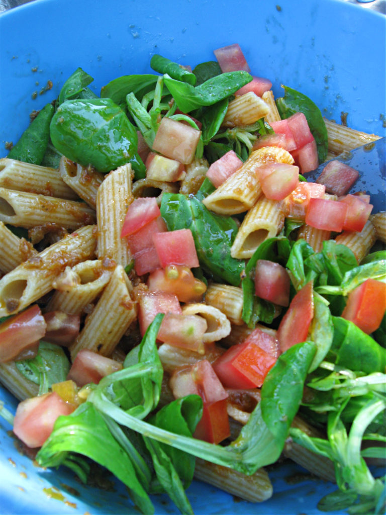 Sun Dried Tomato Pasta Salad for camping