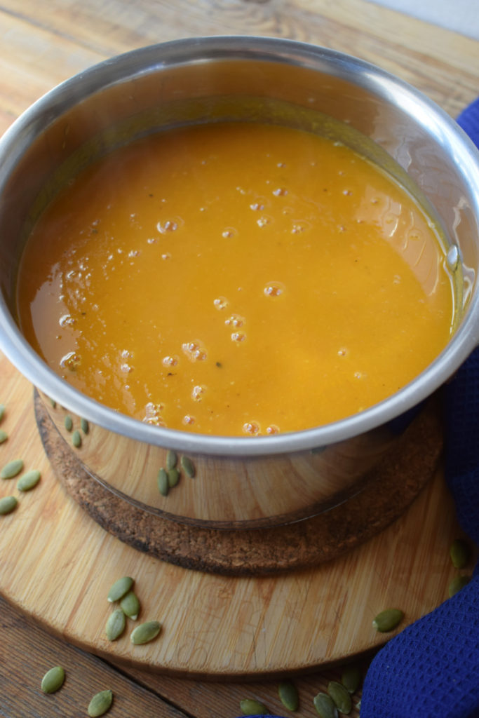 squash soup in a boiler